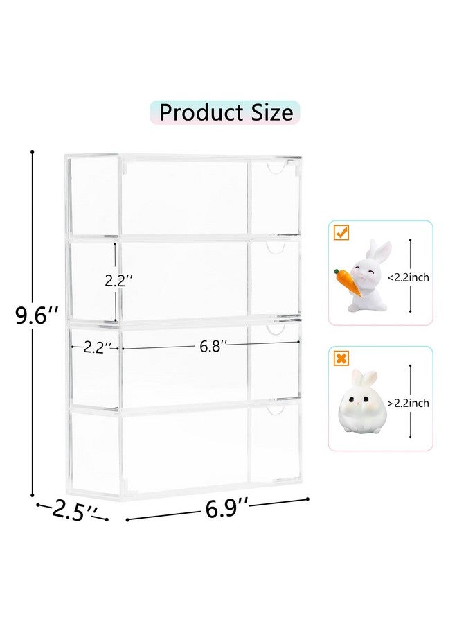 JOYMOMO JOYMOMO Acrylic Display Case 4 Layer Mini Action Storage Box Cabinet Organizer for Mini Toys(Mini Toys are Not Included)  - Image 2