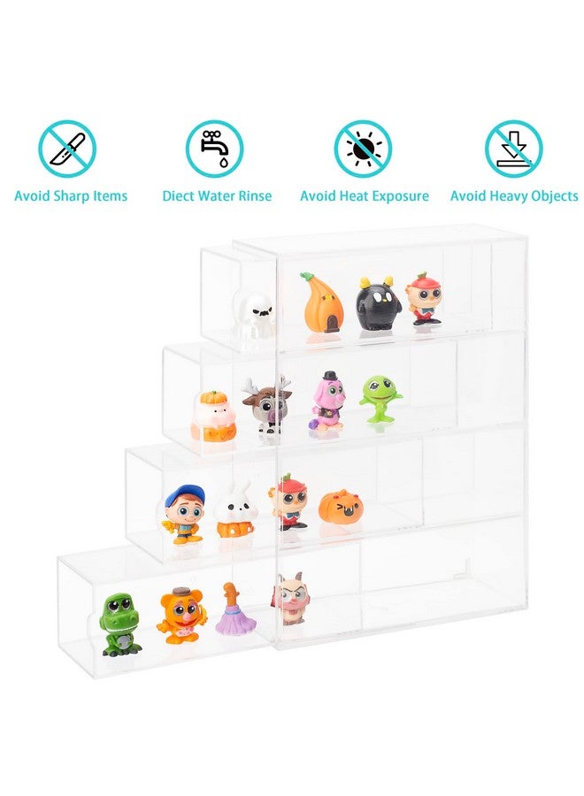JOYMOMO JOYMOMO Acrylic Display Case 4 Layer Mini Action Storage Box Cabinet Organizer for Mini Toys(Mini Toys are Not Included)  - Image 3
