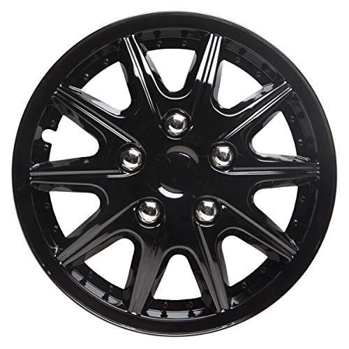 Generic Top Tech Revolution 15 Inch Wheel Trim Set Gloss Black Set of 4 Hub Caps Covers 