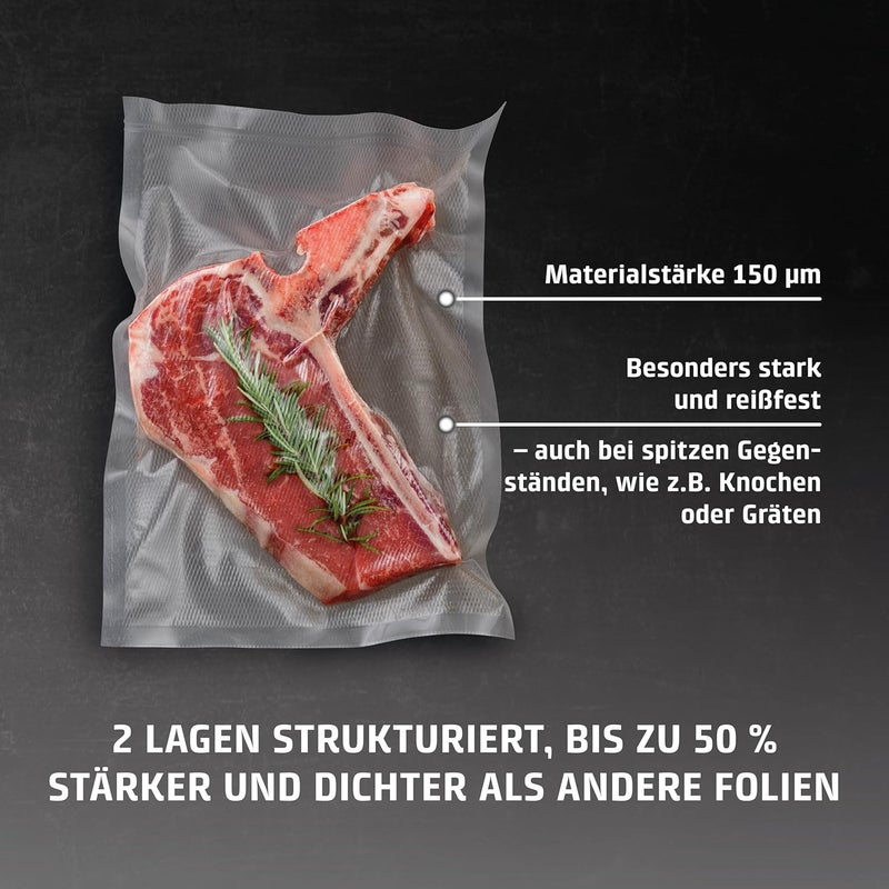 CASO Germany 50-Piece Vacuum Sealer Bags, 6.3 by 9.1-Inch - Image 2