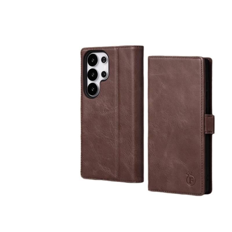 Protective Case | Drop Protection | Strong Magnetic | Chocolate | Leather Texture | Shockproof Cover for Samsung S26 Ultra / Samsung S26 - Image 5