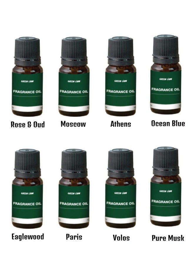جرين ليون طقم زيوت عطرية مكون من 8 قطع متعددة الروائح 10مل - Image 1