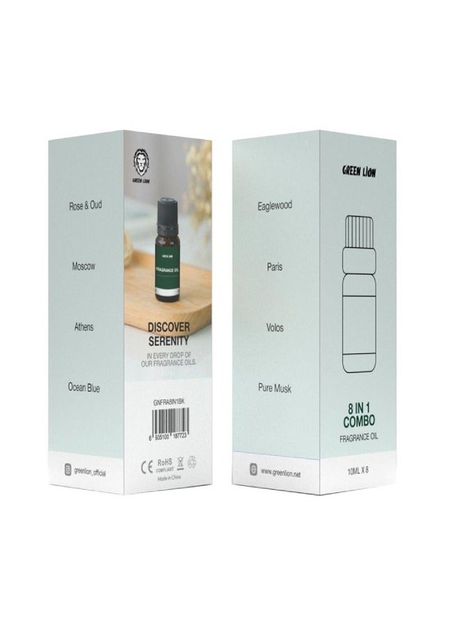 جرين ليون طقم زيوت عطرية مكون من 8 قطع متعددة الروائح 10مل - Image 3