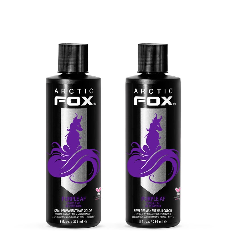 Arctic Fox SemiPermanent Hair Dye Vegan CrueltyFree Conditioning AmmoniaFree Long Lasting Purple AF For All Hair Types 8 Fl Oz Pack of 2 - Image 2