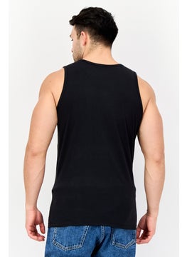 Tommy John Men 2 Pack Round Neck Sleeveless  Plain Tank, Black  - Image 3