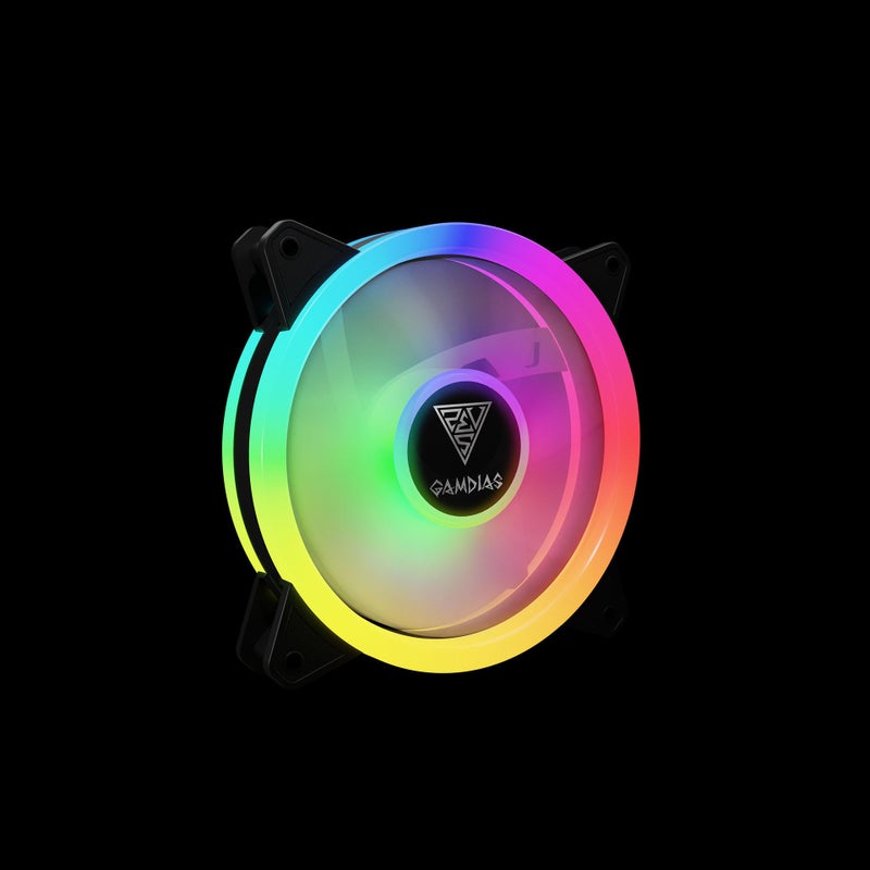 GAMDIAS Aeolus M2 1201 120mm RGB Case Fan for Desktop PC with Controller - High Performance & Quiet Cooling - Image 3