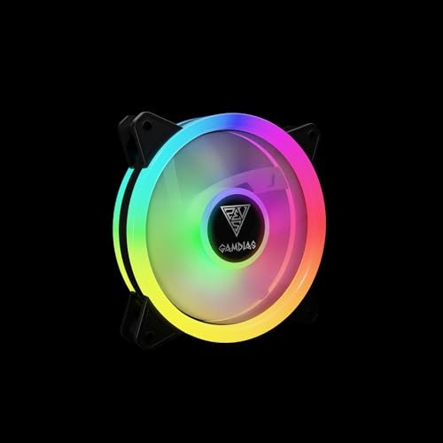 GAMDIAS Aeolus M2 1201 120mm RGB Case Fan for Desktop PC with Controller - High Performance & Quiet Cooling - Image 1