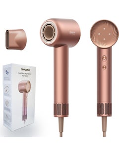 Dreame Glory Hair Dryer, Fast Drying, Negative Ionic Blow Dryer, 110,000 RPM, Lightweight, Low Noise, Constant Temperature Hair Care Without Damaging Hair, Rose Gold - AHD6A-RS