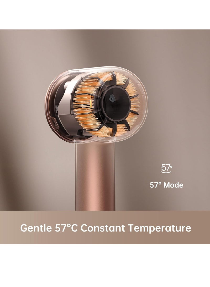 Dreame - Dreame Glory Hair Dryer, Fast Drying, Negative Ionic Blow Dryer, 110,000 RPM, Lightweight, Low Noise, Constant Temperature Hair Care Without Damaging Hair, Rose Gold - AHD6A-RS - Image 1