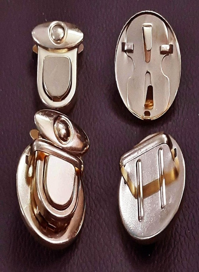 Nimida ® Purse Push Lock Set of 2 | Tuck Lock/Thumb Lock/Clasp/Closure for DIY Purses/Bags/Travel Bags/Handbags | Gold - Image 2