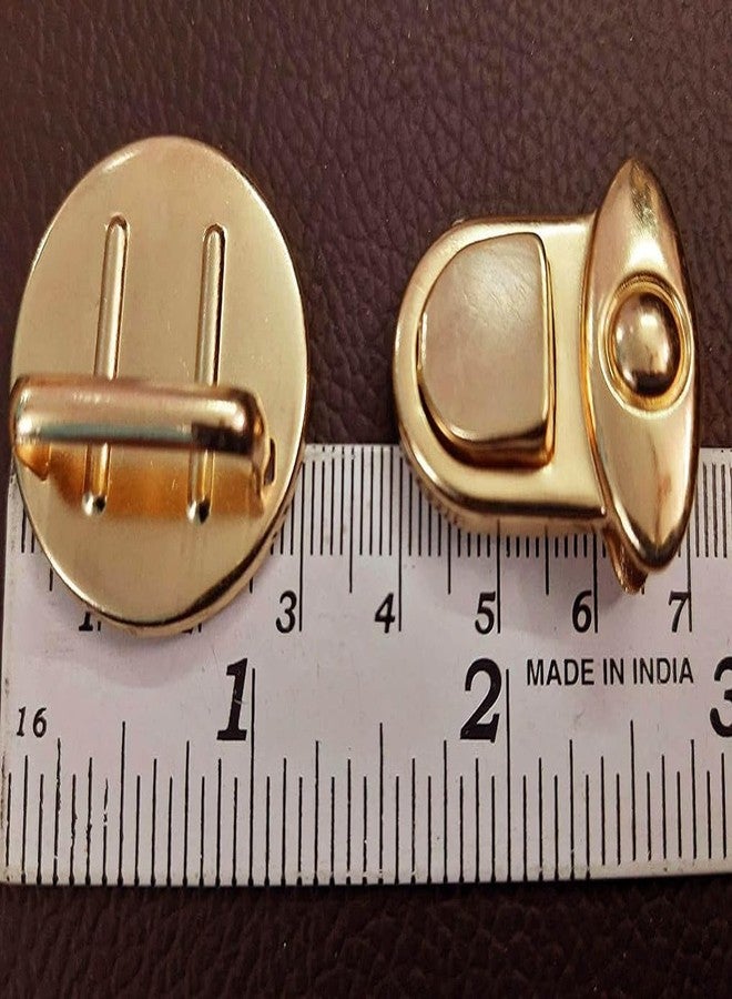 Nimida ® Purse Push Lock Set of 2 | Tuck Lock/Thumb Lock/Clasp/Closure for DIY Purses/Bags/Travel Bags/Handbags | Gold - Image 4