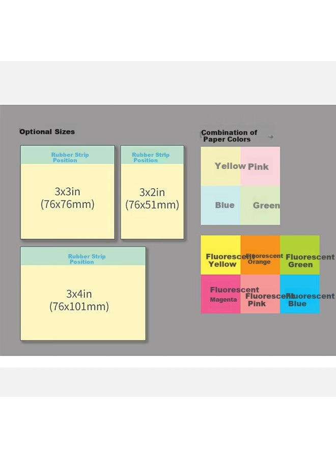 Stickn 480 Sheets 4 Colors Pastel Sticky Notes 76*76Mm Memo Pads Self-Stick Notes 6-Pack 33018 - Image 2