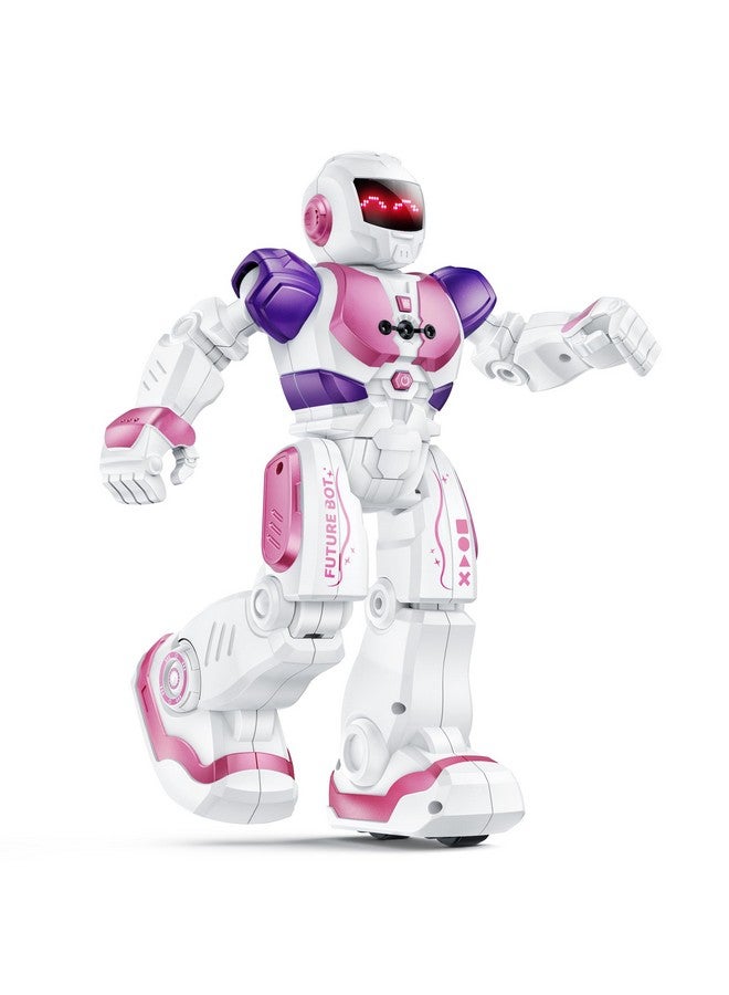 RUKO 6088 Robot Toys For Kids Rc Robot For Girls Gesture Sensing Interactive Smart Robot Singing Dancing Rechargeable Programmable Gifts For Girls & Boys 3 4 5 6 Years Old Pink - Image 2