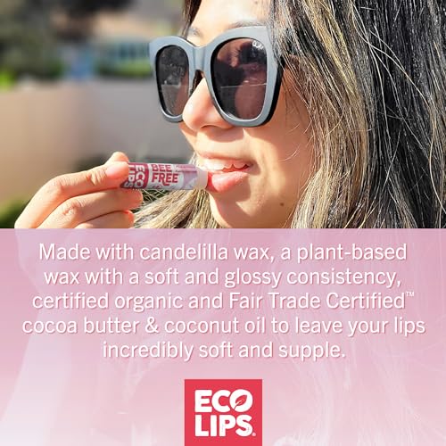 Eco Lips Vegan Superfruit Bee Free Lip Balm Includes Candelilla Wax, Organic Cocoa Butter and Coconut Oil. 100% Plastic-Free Plant Pod Packaging. 3-Pack - Image 2