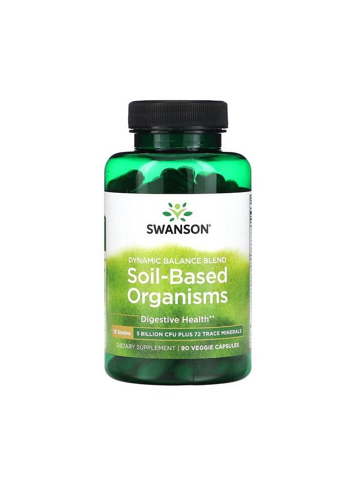 SWANSON Soil-Based Organisms, Dynamic Balance Blend, 5 Billion CFU, 90 Veggie Capsules