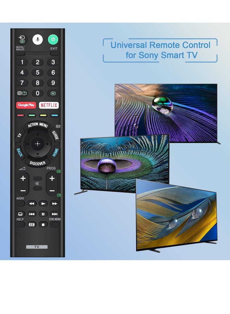 إيف Universal Voice Remote Control لـ Sony Smart TV Bluetooth Controller All Sony Bravia LED OLED LCD 4K UHD HDTV HDR Android TV ، مع Google Play ، Netflix Button RMF-TX200U - Image 2