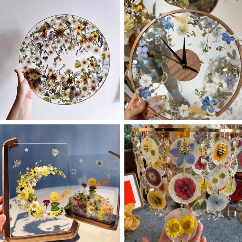 Buzidao 80Pcs Pressed Flowers, Dried Flowers Natural Pressed Flowers Bulk for Resin Molds, Nail Art, Scrapbooking, Candle Holder, Jewelry Making, Real Dried Pressed Flowers DIY Crafts Supplies Kit - Image 4