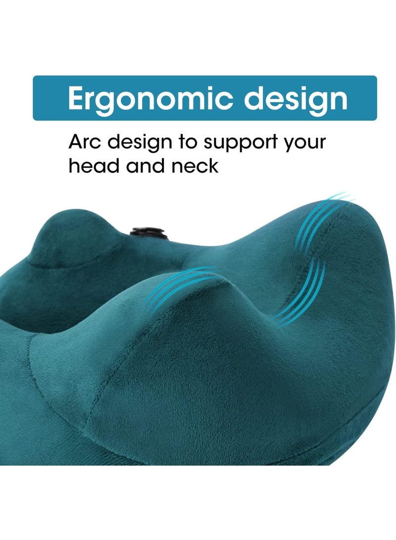 SOLARAE وسادة عنق للسفر، وسائد دعم النوم لرحلات الطيران الطويلة، وسادة عنق للسيارة للسفر، وسادة دعم الرأس والعنق لرحلات الطيران، السيارة، المنزل، المكتب - Image 3
