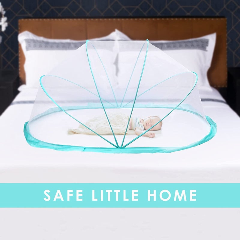 Deejay Big Size Foldable Baby Mosquito Net, Bottomless Net for Infants, for Safe & Easy Use | Ensures Your Baby's Safe Sleep 135 x 65 x 65cms, for Babies & Toddlers (Green, 0 to 24 Months) (Green) - Image 2
