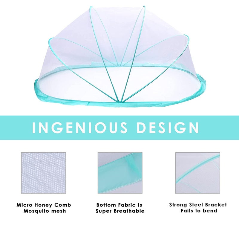 Deejay Big Size Foldable Baby Mosquito Net, Bottomless Net for Infants, for Safe & Easy Use | Ensures Your Baby's Safe Sleep 135 x 65 x 65cms, for Babies & Toddlers (Green, 0 to 24 Months) (Green) - Image 5