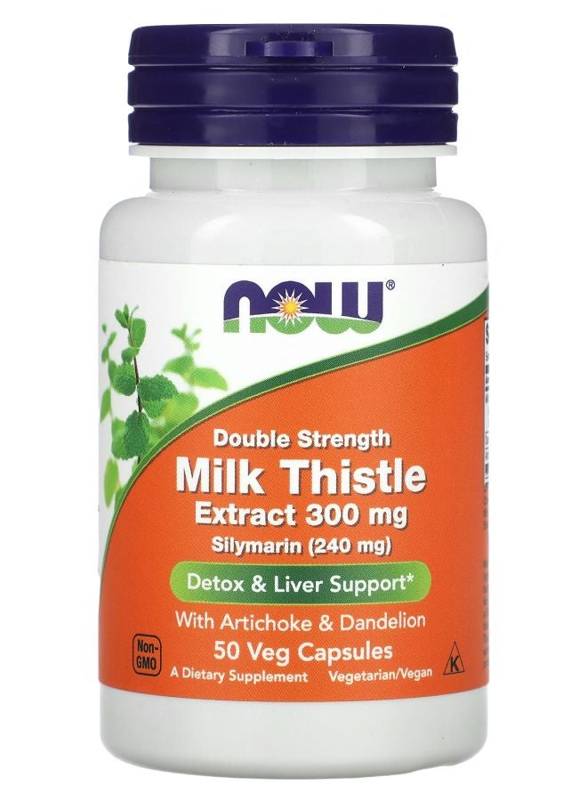 now Milk Thistle Double Strength 300 mg 50 Veg Capsules