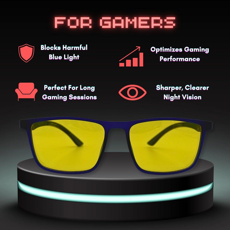 Vast All Day Driving Glasses for Women Men Yellow Lens Glasses | UV Protection Sunglasses | Blue Ray Blocking And Gaming Glasses - Image 4