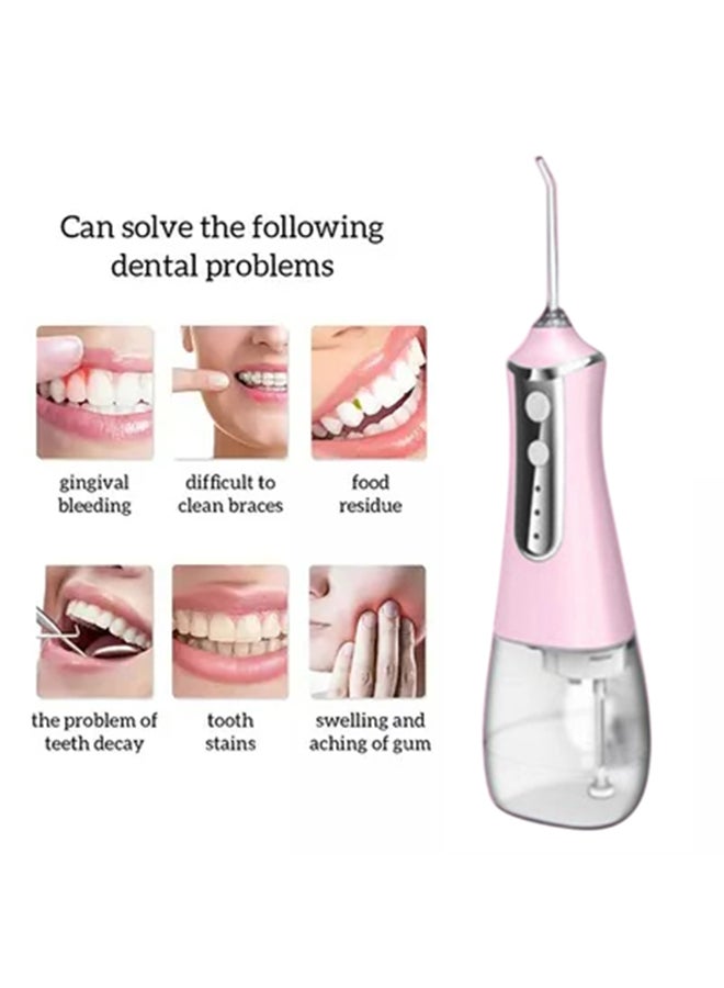 HTC Water Jet Oral Hygiene Irrigator Cordless Floss Dental Pink 350ml - Image 3