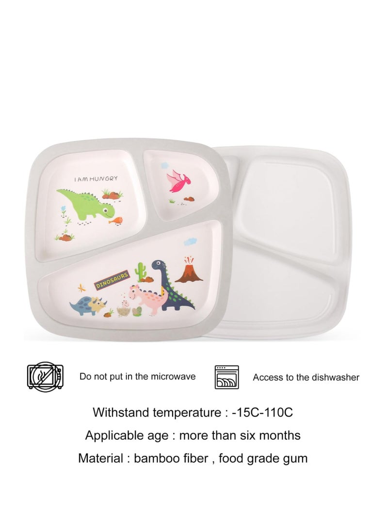 Factory Price 5 Piece Dino Bamboo Tableware Set - Image 3