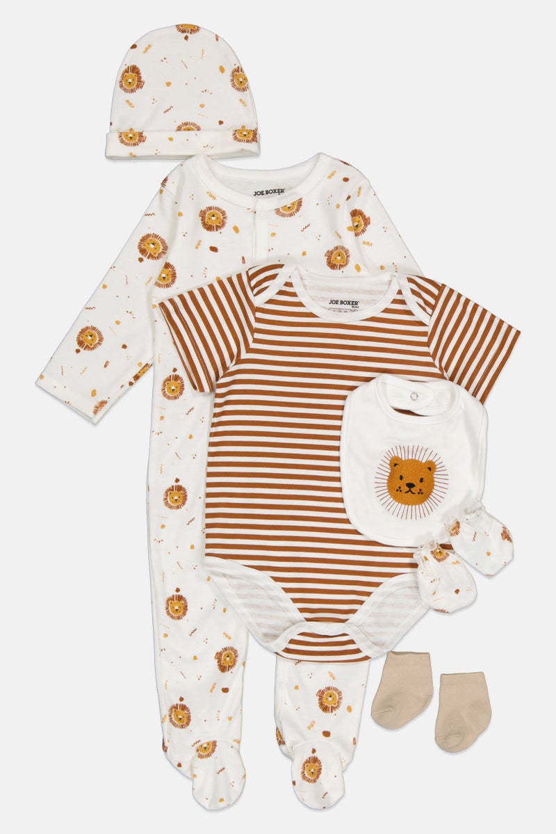 Joe Boxer طقم ملابس أطفال أولاد 6 قطع من الضروريات، بدلة و رومبر، متعدد الألوان - Image 1