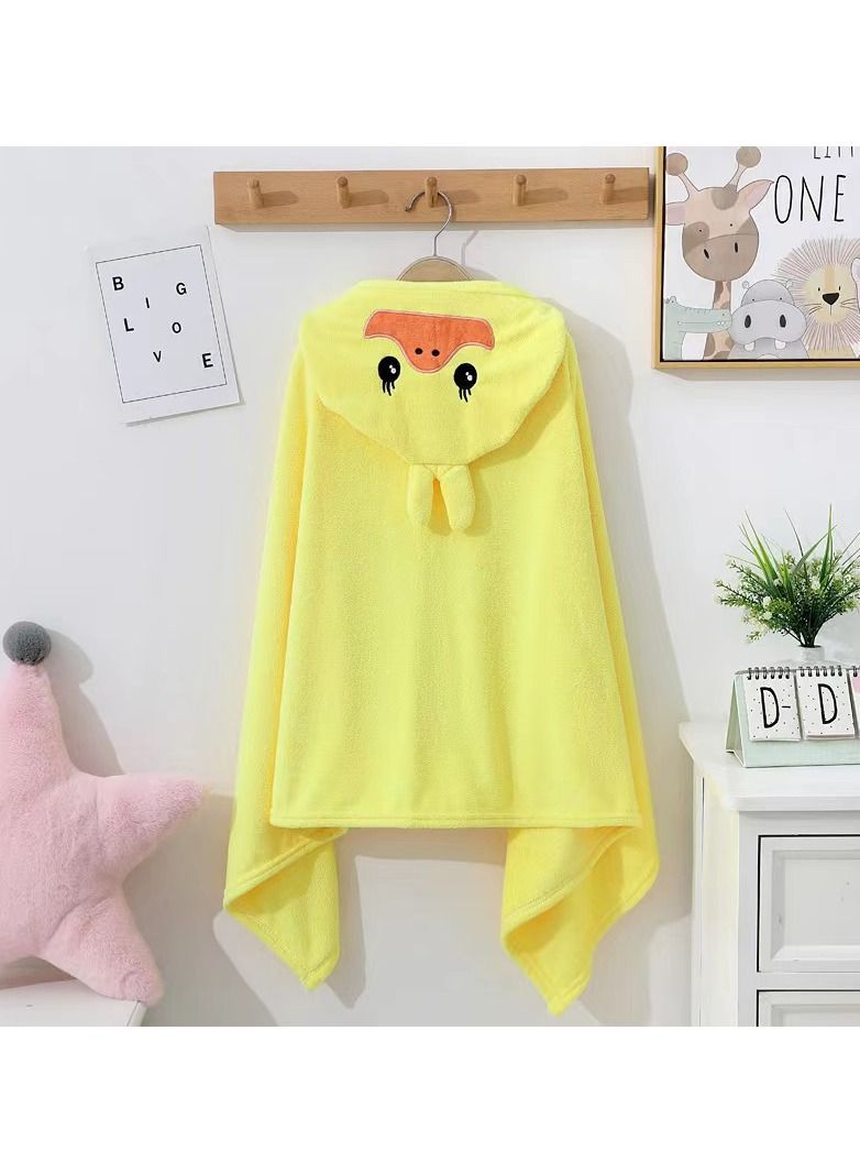 Loquat Cartoon Printed With Hood Fine Fiber Cloaks Bath Towels