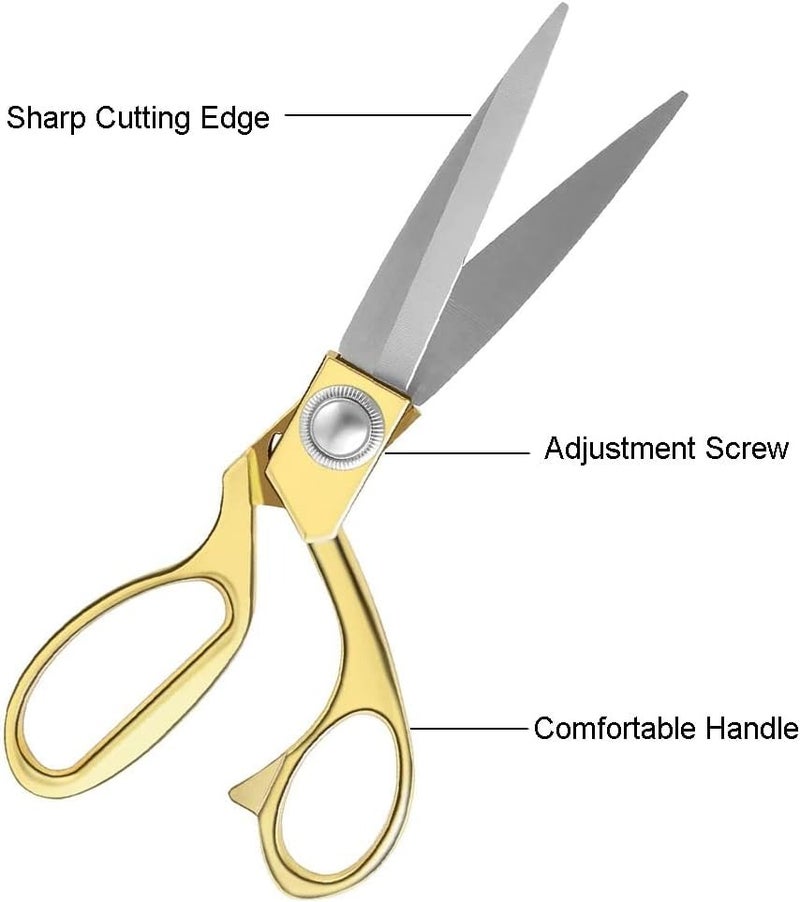 Generic Heavy Duty Tailor Scissors 10.5 Inch Professional Fabric Cutting Shears for Dressmaking Sewing Craft - Image 3