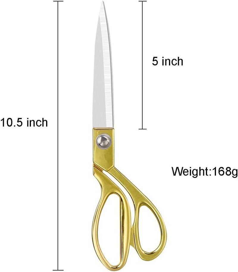 Generic Heavy Duty Tailor Scissors 10.5 Inch Professional Fabric Cutting Shears for Dressmaking Sewing Craft - Image 2