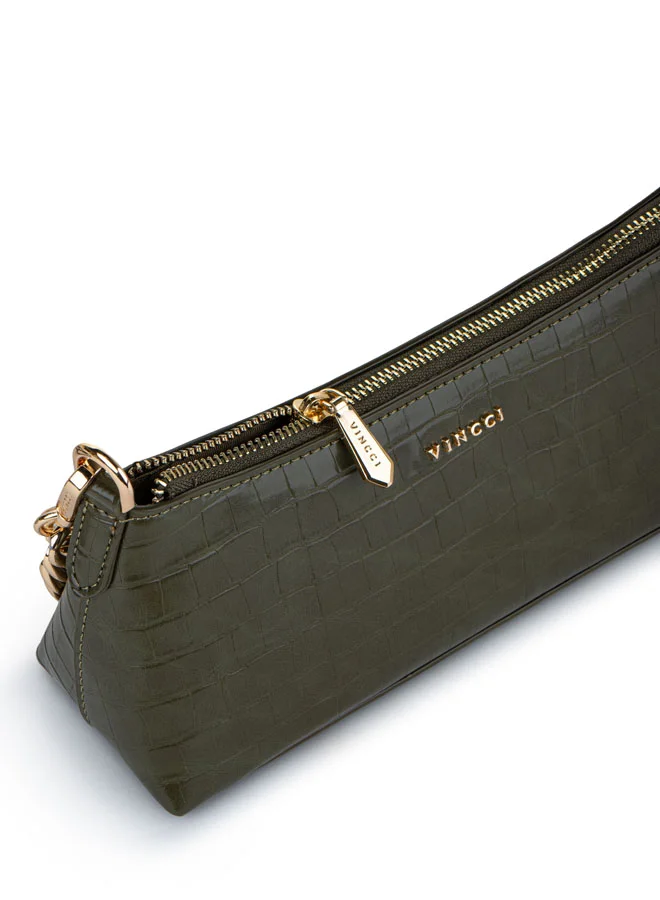 Vincci Women Patterned and Chain detailed Shoulder Bag