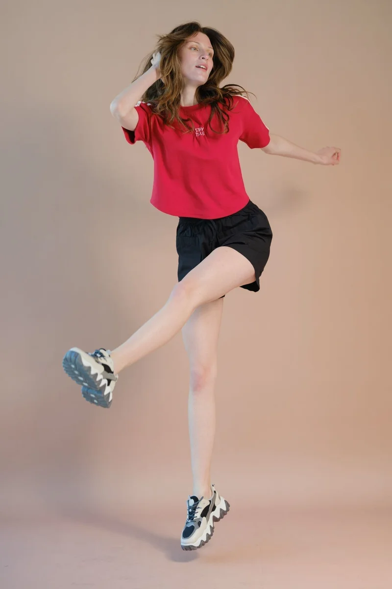 فيرجيو تي شيرت فيرجيو قطن مطاطي ستايل جامعي كاجوال