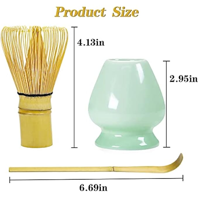 KASTWAVE Authentic Japanese Matcha Tea Set With Traditional Tools  Complete Matcha Ceremony Kit Bamboo Whisk Matcha Blender Spoon  3 Piece Green Tea Ceremony Set - Image 3