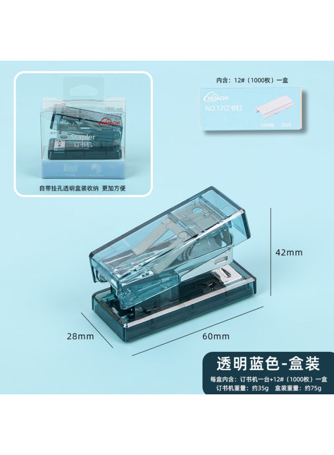 HELPS Transparent Mini Stapler Set Office Minimalist Stapler Student Stationery Data Finishing Stapler - Image 1