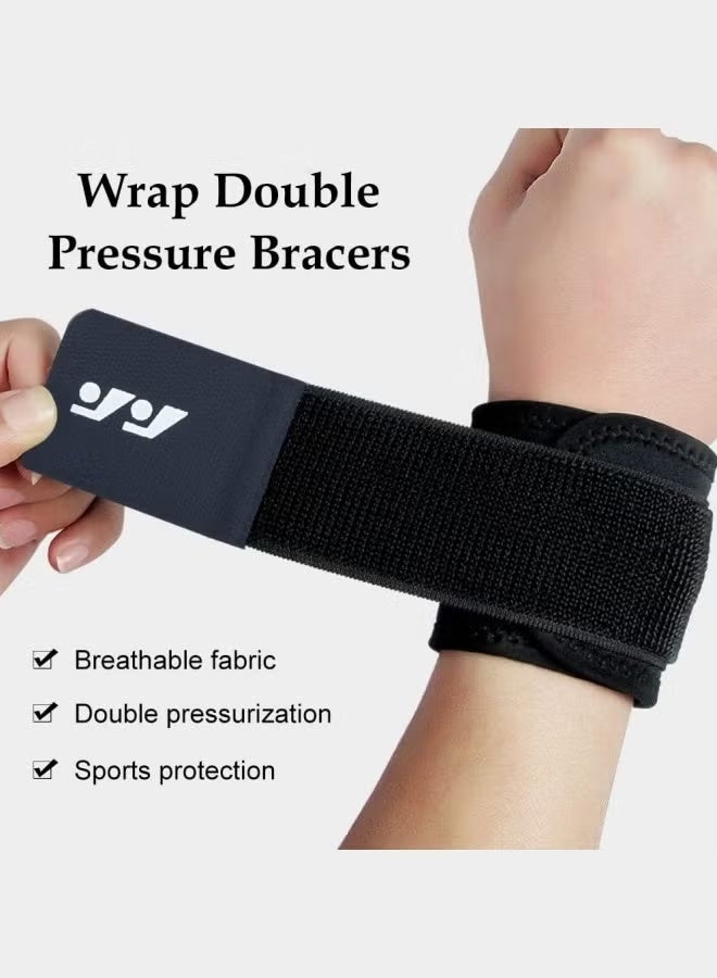 ZNARO 2 Pack Wrist Brace Adjustable Wrist Support, Wrist Straps for Fitness Weightlifting, Tendonitis, Carpal Tunnel Arthritis, Highly Elastic Wrist Wraps for Relief Wrist Pain (Black) - Image 2
