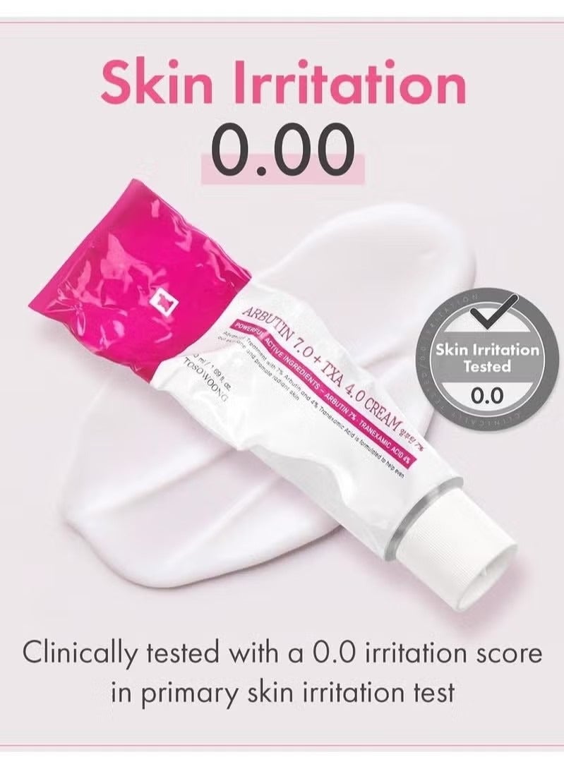 Tosowoong Arbutin 7% + Tranexamic Acid 4% Cream, 70,000ppm Arbutin, 40,000ppm TXA, Niacinamide, Glutathione, Dark Spots, Freckle, Blemishes, Pigmetation, Korean Skin Care, 50ml, 1.69 fl.oz. - Image 2