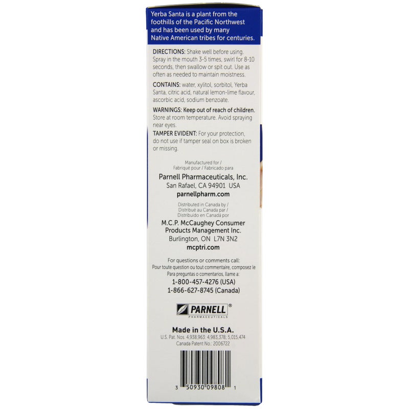 MouthKote بخاخ فم كوت لجفاف الفم، مرطب فموي مع ييربا سانتا، 8 أونصة سائلة - Image 4