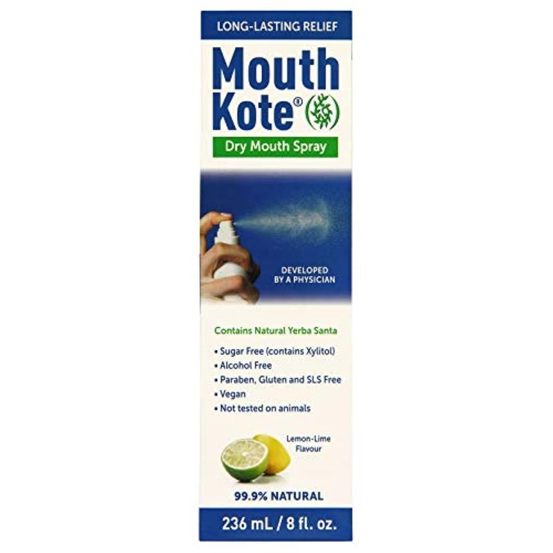 MouthKote بخاخ فم كوت لجفاف الفم، مرطب فموي مع ييربا سانتا، 8 أونصة سائلة - Image 1