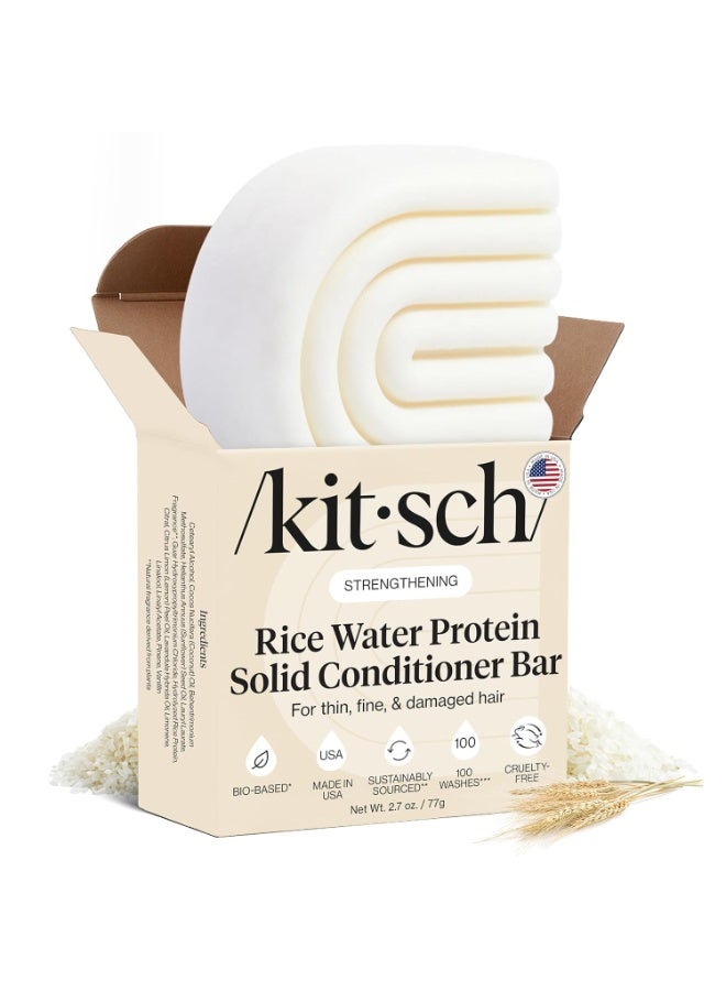 Kitsch Rice Water Conditioner Bar for Hair Growth – Rice Protein Hair Conditioner Bar to Repair Damage, Prevent Split Ends & Boosts Shine – Paraben, Silicone & Sulfate-Free Hair Care - 2.7 oz - Image 1