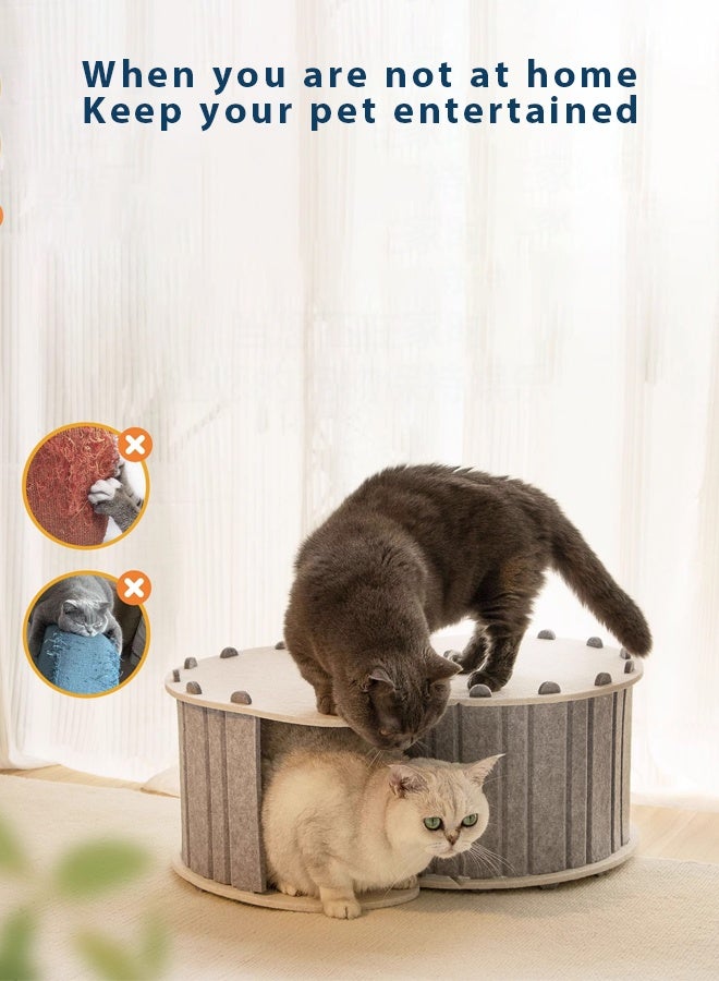 Generic Cat House，S-shaped tunnel cat nest,Cat Resting Bed with Removable Mat ,pet house,Pet Bed Indoor Pet Bed Cat Bed Semi Enclosed Cat Hole Bed Cat Supplies ， Equipped with Washable and Removable Mat Cat tent Animal bed(Grey)  - Image 3