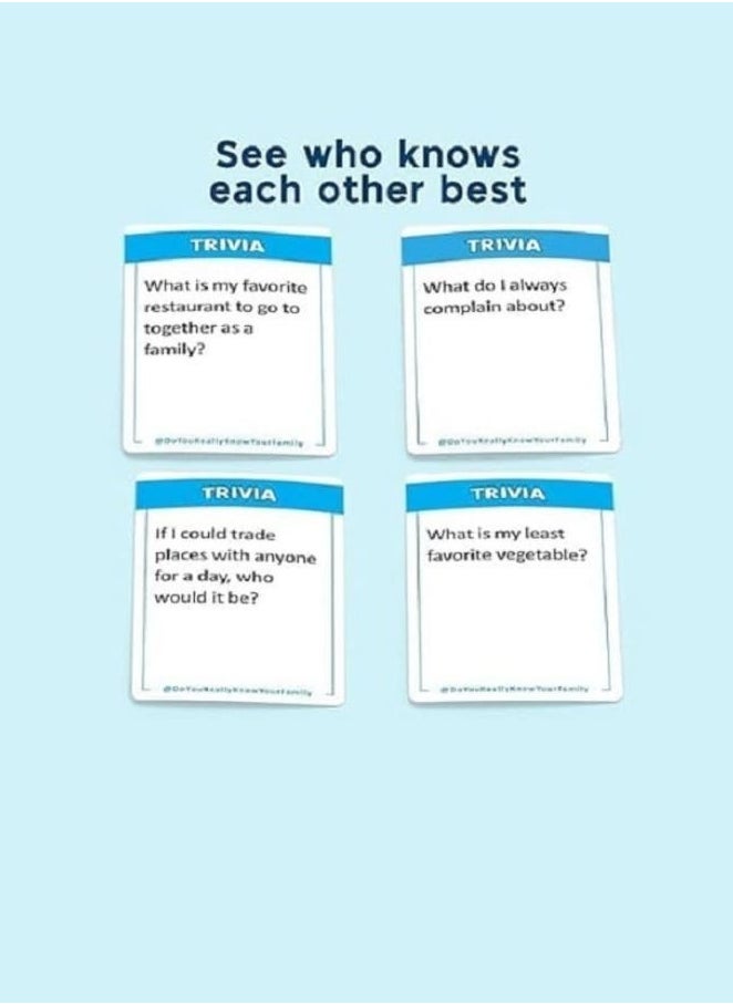 Generic - Do you really know your family? A fun family game full of conversation starters and challenges - great for kids, teens, and adults - Image 1