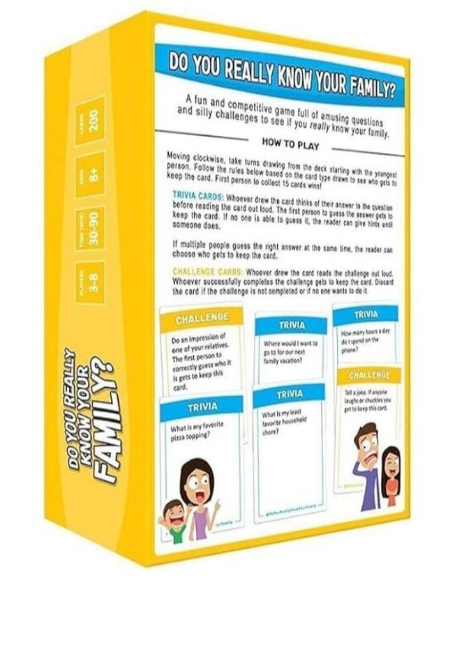 Generic - Do you really know your family? A fun family game full of conversation starters and challenges - great for kids, teens, and adults - Image 1