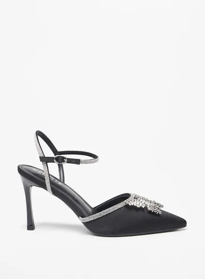 Celeste Women's Embellished Pumps with Stiletto Heels and Buckle Closure