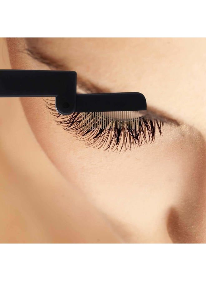 BTYMS Dual-Sided Folding Mascara and Brow Grooming Tool - Lash Separator, Applicator, and Compact Eyebrow Brush - Image 2