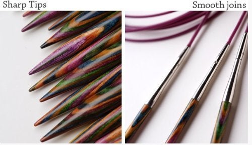 KnitPicks Knit Picks Options Wood Interchangeable Knitting Needle Set - US 4-11 (Rainbow) - Image 2
