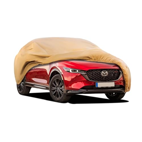 JURMON Heavy Duty Outdoor Car Cover Custom Fit for Mazda CX-5,Windproof All Weather Waterproof Sun Rain UV Dust Snow Protection Outdoor Car Covers - Image 1