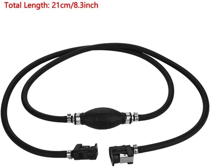 Primer Fuel Pump,Boat Primer Fuel Pump Line Assembly Hand Primer Bulb Rubber Aluminum Fuel Transfer Vacuum Petrol Fuel Line Fuel Line Gas Outboard Gas Chargmhose For Johnson Outboard Engine Gas Ch - Image 5