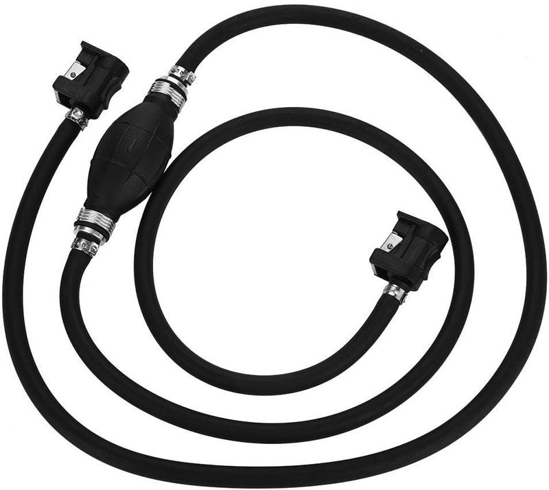 Primer Fuel Pump,Boat Primer Fuel Pump Line Assembly Hand Primer Bulb Rubber Aluminum Fuel Transfer Vacuum Petrol Fuel Line Fuel Line Gas Outboard Gas Chargmhose For Johnson Outboard Engine Gas Ch - Image 1
